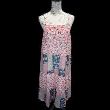 NWT Davi & Dani Pink Floral Patchwork Spaghetti Strap Dress