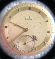 Vintage Genuine OMEGA Pocket Watch Movement Dial 9565542 not running