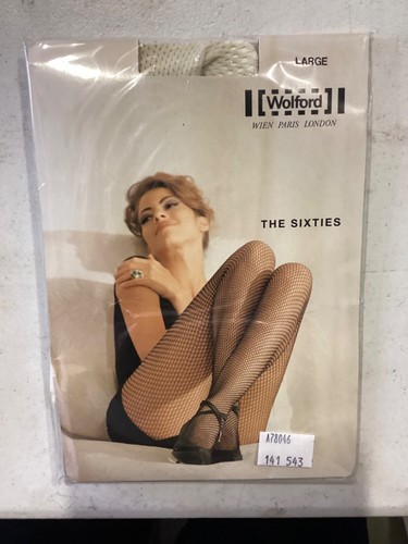 Wolford The Sixties Tights Off White 14306 Size Large New In Package