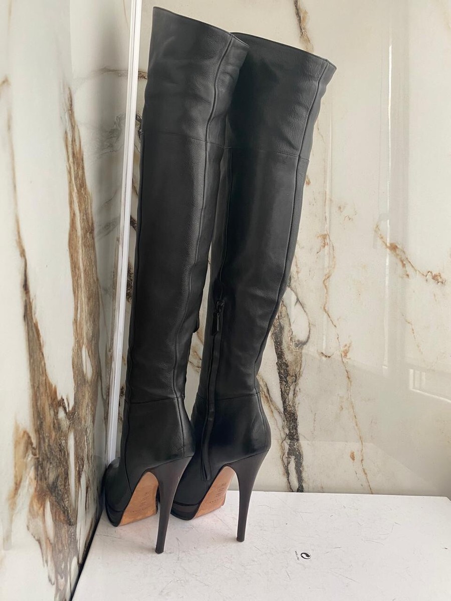 Bottes Casadei Talons Hauts Au-dessus Du Genou - Pointure 38,5 - Occasion