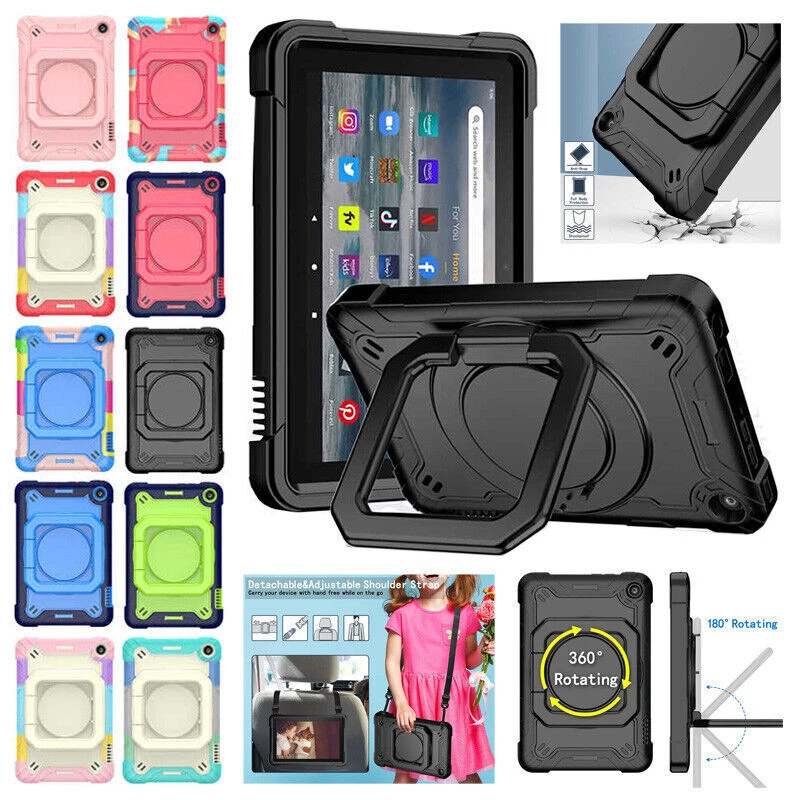 Funda protectora a prueba de golpes con soporte para Amazon Fire Max 11/HD 10/HD 8/Fire 7 Foto 2 de 3