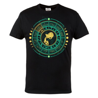 HERREN T-SHIRT MIT AUFDRUCK STERNZEICHEN TIERKREIS TIERKREISZEICHEN WASSERMANN