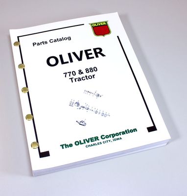 Oliver 770 880 Tractor Parts Assembly Manual Catalog Exploded Views Numbers
