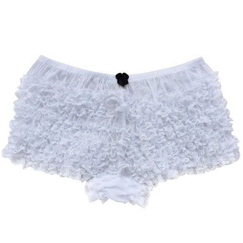 Women's Ruffled Pettipants Bloomers Frilly Lace Trim Knickers Panties Underpants - Picture 37 of 52