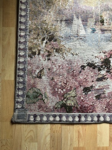 MOHAWK Marilyn Simandle Tapestry Wall Hanging "Seaside Stroll" Lined 54" x 38" - Picture 7 of 12