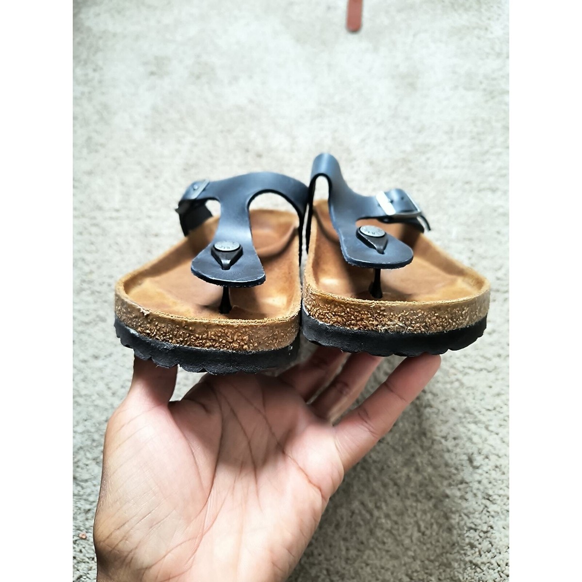 Birkenstock Womens Gizeh Birko Eva Navy Blue Thong Sandals  display picture 2