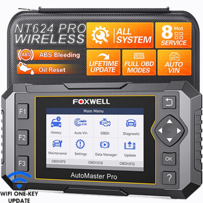 FOXWELL Auto All System Diagnostic Tool OBD2 Scanner ABS SRS OIL DPF BMS Reset