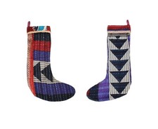 20 Pcs Indian Handmade Vintage Kantha Christmas Kantha Stocking Hanger Stocking