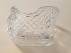 Crystal Glass Christmas Sleigh Potpourri Candy Dish Clear Heavy Trinket Dip — photo 2