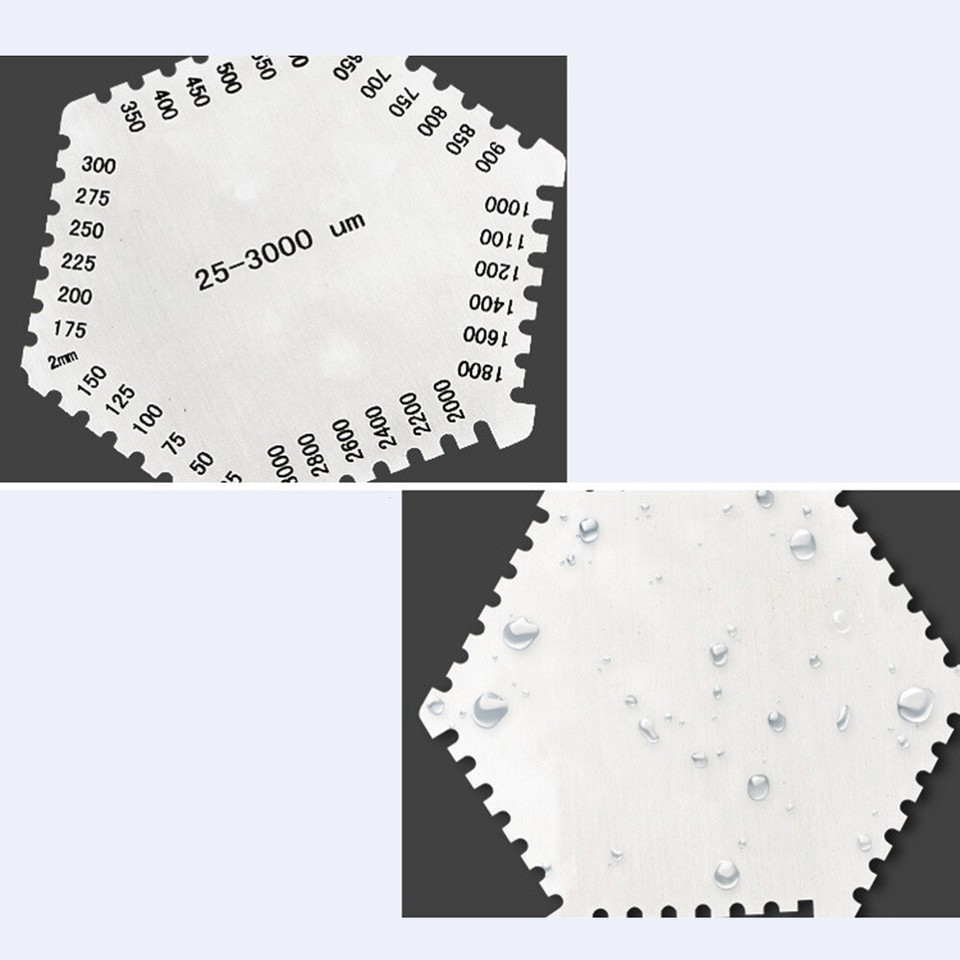 Thickness Gauge Hexagon Wet Film Comb Stainless Steel Wet Film Comb eBay