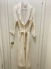 Vintage Barbizon Long Sleeve Robe Peach Big Collar Size M