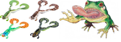 Balzer Shirasu Clone Frog Frosch verschiedene Größen und Farben Kunstköder Köder