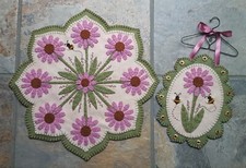 Summer Blossoms Coneflowers Penny Rug/Candle Mat/Mini Mat PATTERN