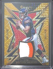 2017 Panini Select Sparks Gold Prizm Patch #2 Mitchell Trubisky No 7 of 10