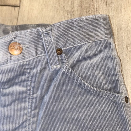 Vintage Wrangler Pants Corduroy Reg Straight Leg Gray 70s Mod NOS Student 26 32 - Picture 4 of 7