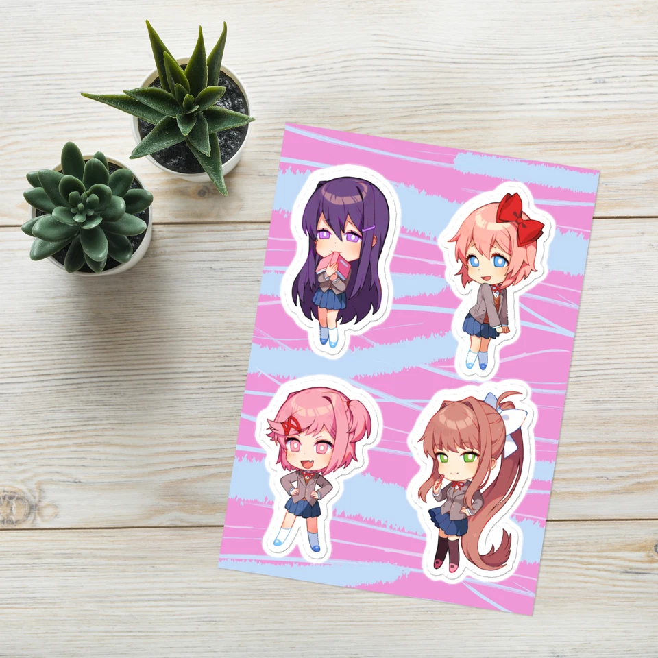 DDLC Doki Literature Club Sticker sheet - Image 1 of 1