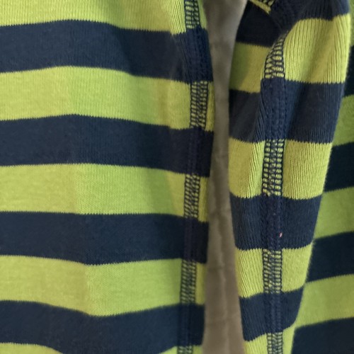 Hanna Andersson Green Blue Stripe Cotton Pajama Top Kids Size 14/160 - Picture 5 of 5