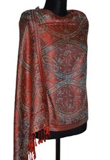 Pashmina Style Schal Tuch Pareo Schleier Dupatta Indisch Stola Paisley Gewebt 7