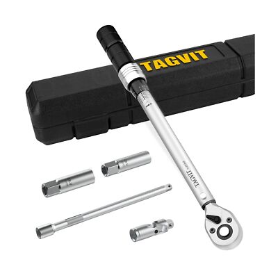 TAGVIT 3/8 Inch Drive Click Torque Wrench Set, (5-45 ft.-lb./6.8