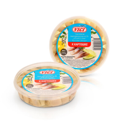 Gesalzene Heringshappen in Rapsöl 210 g Филе сельди Fisch