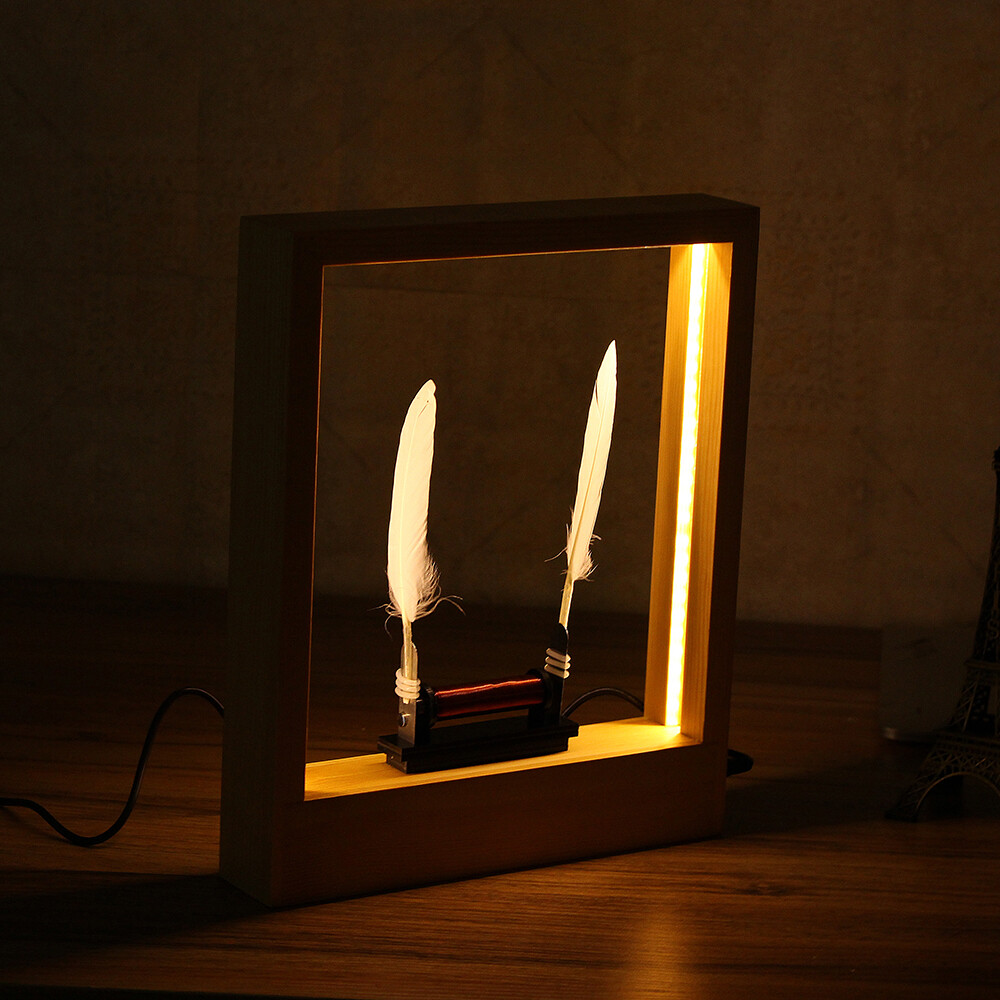 Light Time Motion Art Photo Frame LED Optical Sculpture Desktop Magic Modern Light Time Motion Art Photo Frame LED Optical Sculpture Desktop Magic Modern