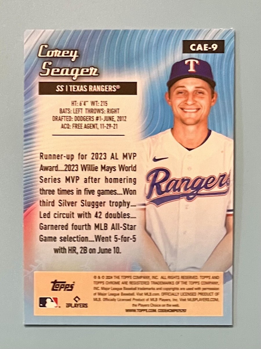 MLBコーリー・シーガー(Corey Seager) 選手　直筆サイン限定40枚 セット】COREY SEAGER コーリー・シーガー 直筆サイン topps