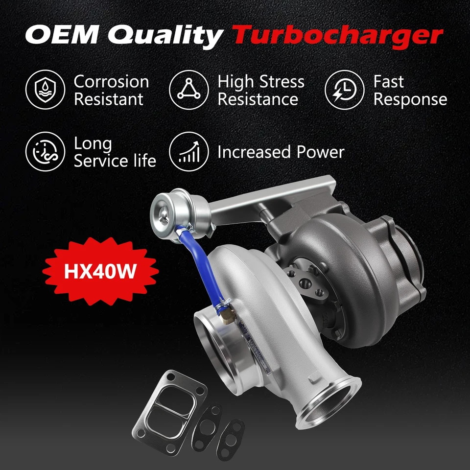 NEW HX40W Turbo For 1989-2002 T3 Flange Dodge Ram Cummins 5.9 600HP 4050036 USA — 第 3/4 张图片