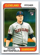 2023 Topps Heritage #663 Peyton Battenfield Cleveland Guardians