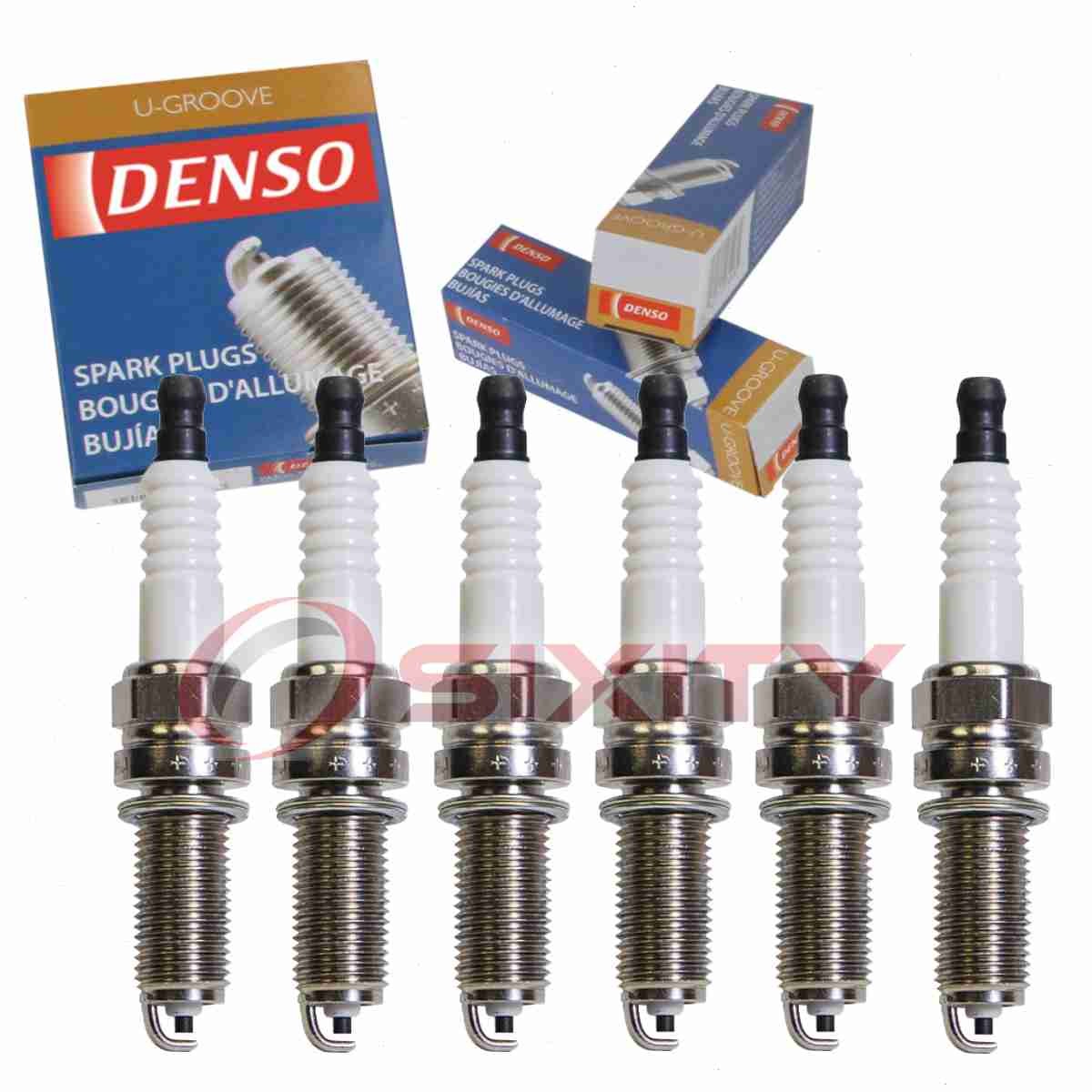 6 pc DENSO 3445 Standard U-Groove Spark Plugs for XU22HDR9 XP5702DP2 XP5702 ob