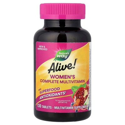 2 X Nature's Way, Alive!� Women's Complete Multivitamin, 130 Tablets
