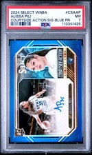 2024 PANINI SELECT WNBA COURTSIDE ACTION SIGNATURES ALISSA PILI 43/49 PSA 7