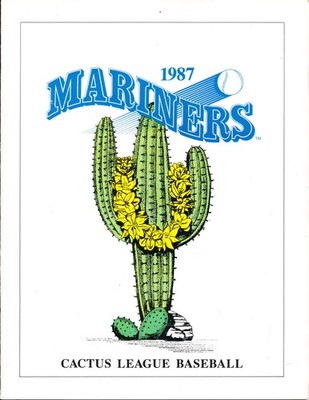 1987 Seattle Mariners Spring Training Program nm unscored bx1