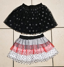 2pk Girls 6-6X Tulle Elastic Waist Skirt/Skorts Disney OshKosh Polka-Dot