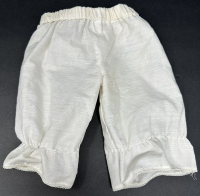 VTG White Large Doll Pantaloons Underwear Undergarments 10''