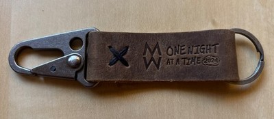 ~Morgan Wallen~2024~One Night At A Time Concert Tour~Leather Keychain~Carabiner