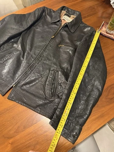 1950s Sears Hercules Leather Jacket Size 42 Styled and Made in California Talon image 21