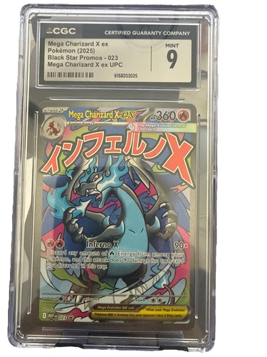 2025 Pokemon JP Mega Charizard X ex MEGA ATTACCO RARO HOLO #223/193 CGC 9 P PT - Foto 1 di 2
