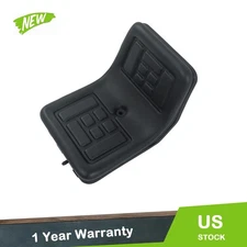 Black Universal Compact High Back Lawn Tractor Seat with Mounting Bolt Patterns