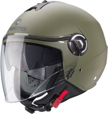 CABERG Jethelm RIVIERA V4 X grün matt mit Sonnenblende ECE 22.06 Gr. L 59/60
