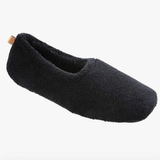 Acorns Womens Spa Travel Slippers in Black Size 5-6