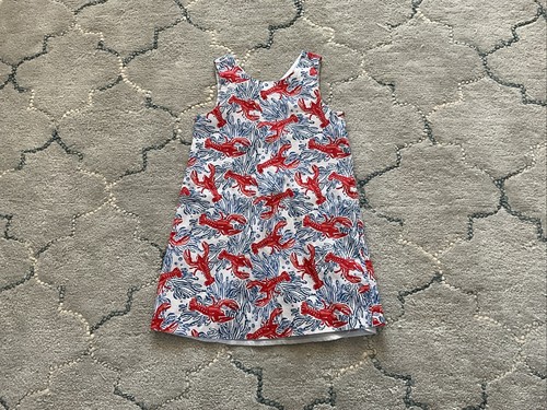 Tommy Bahama Jugend Mädchen Baumwollkleid - Größe 7 - leicht gebraucht Hummermuster