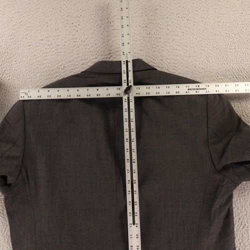 Saks Fifth Avenue Jacket L LT 44L Gray Birdseye 100% Wool Blazer Trim Fit Blazer - Picture 14 of 17