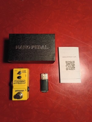 Ammoon Loop Station Nano Guitar Pedal *Tested* Yellow w/ Box Drive & Manual
