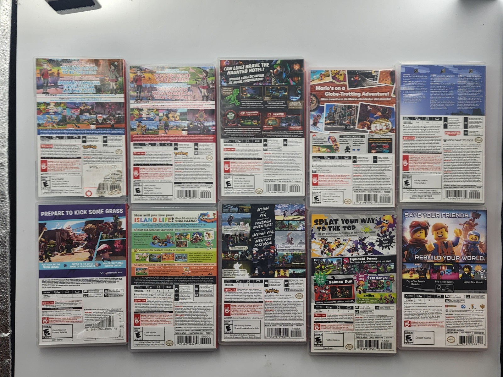 Nintendo switch Game Cases Only! Lot Of 10 OEM Cases Only - No Games | eBay