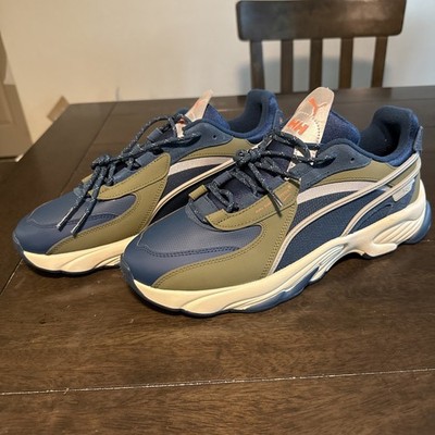 Size 10.5 PUMA Helly Hansen x RS-Connect Intense Blue White Asparagus UNUSED