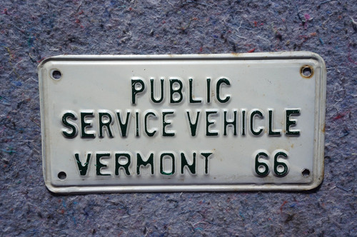 1966 Vermont PUBLIC SERVICE VEHICLE License Plate