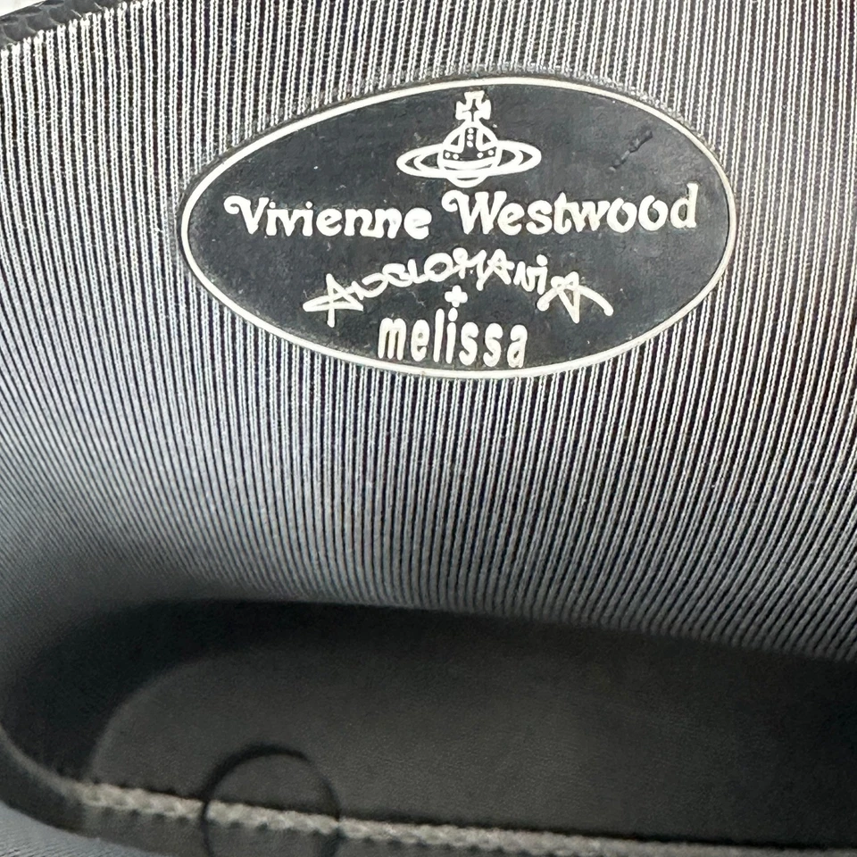 Botas de lluvia Vivienne Westwood Anglomania Melissa para mujer talla 9 negras de diseñador Foto 4 de 4