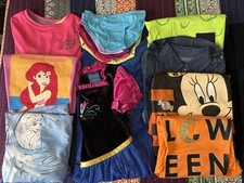 Girls Clothing Lot Size Small 6/6x 7/8 Disney and Halloween and More