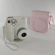 Fujifilm Instax Mini 7S Instant Camera White With Pink Case Tested And Working