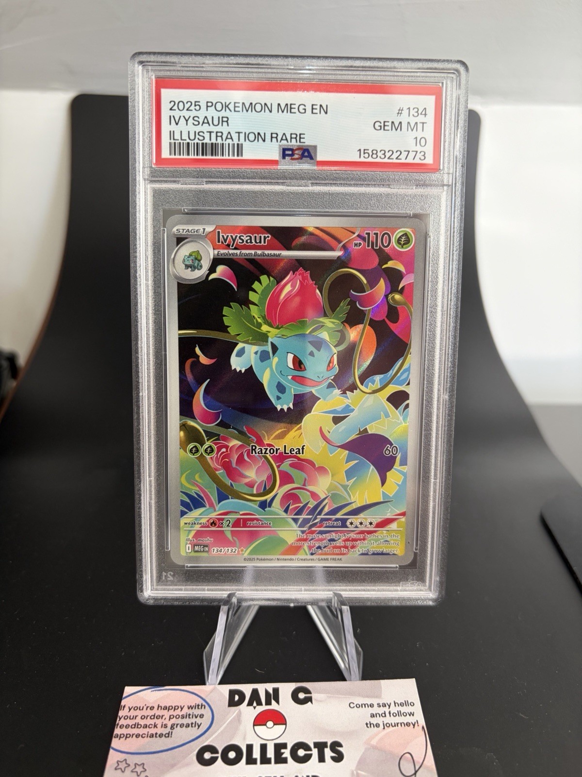 PSA 10 GEM MINT Pokemon TCG - Ivysaur 134/132 Mega Evolution Illustration Rare